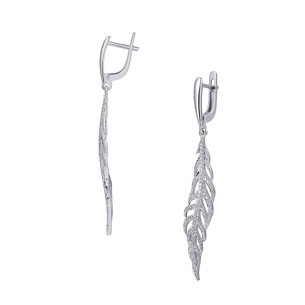 Серьги из белого золота 922594Б