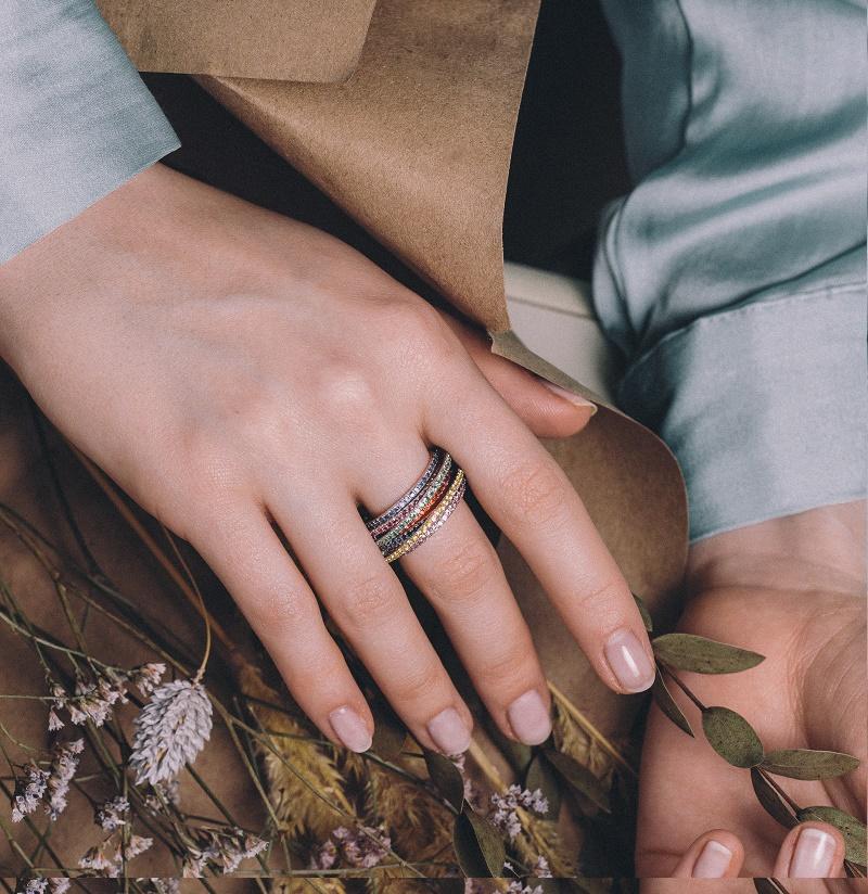 Кольцо из золота с сапфиром 921257К