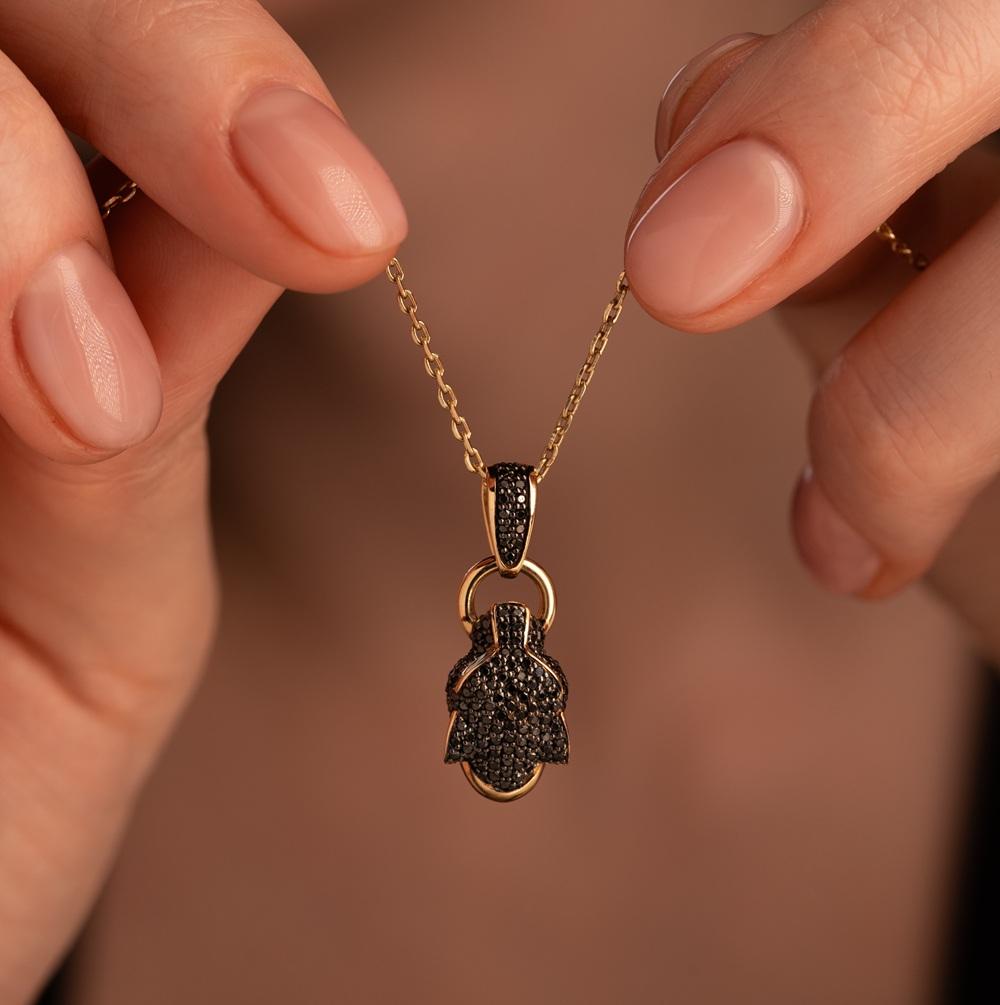 Подвеска из золота с черными бриллиантами 934898ЧБ