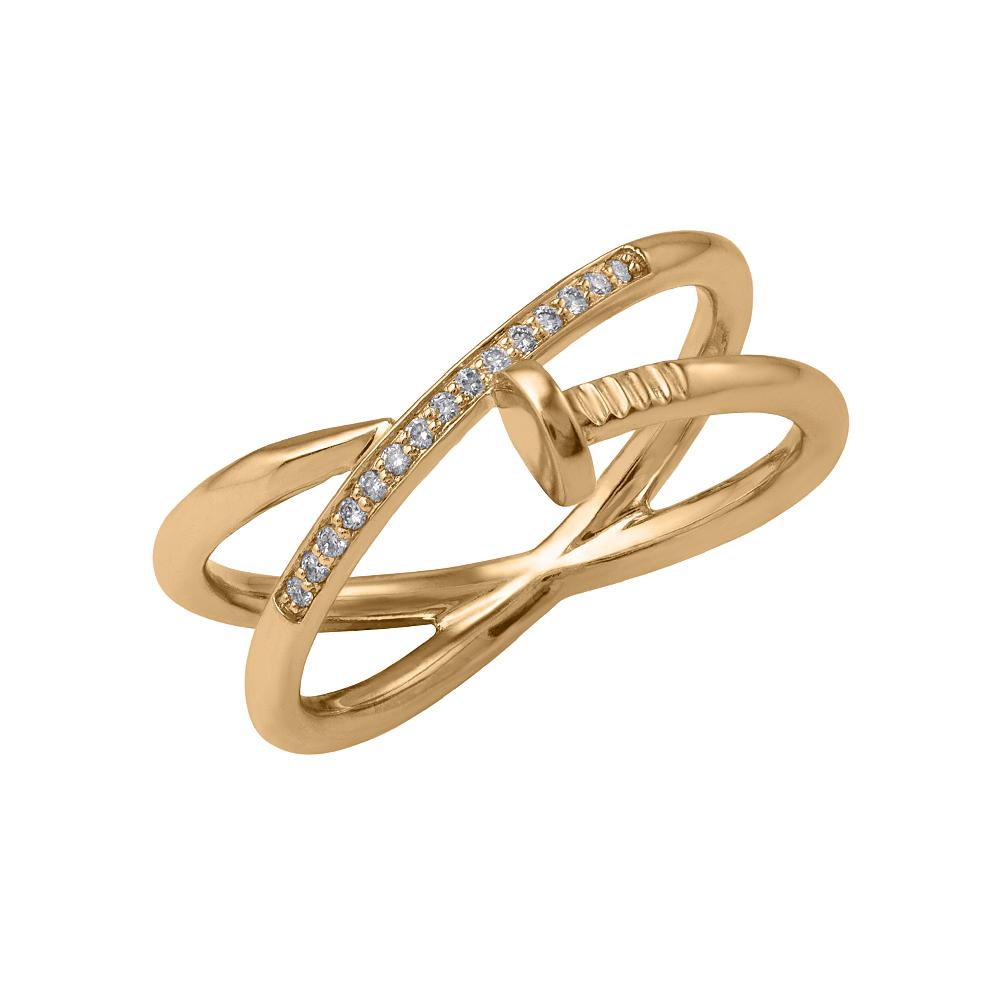 Кольцо-гвоздь с дорожкой бриллиантов 931733Б