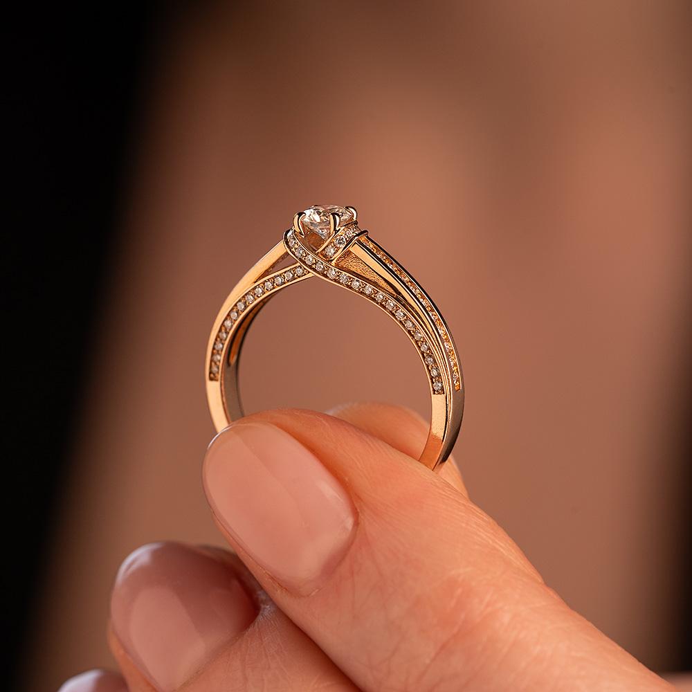 Кольцо из золота с бриллиантами 911427Б