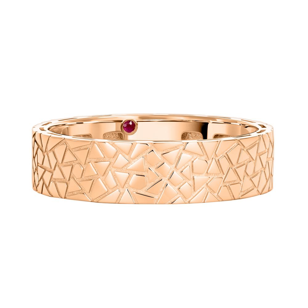 Кольцо из красного золота с рубином 9111069