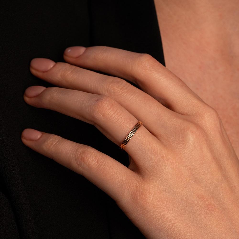 Обручальное кольцо из красного золота 200-000-177