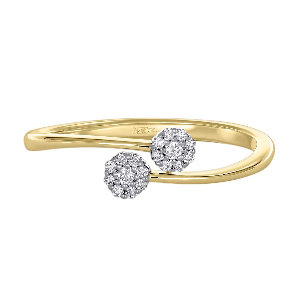 Кольцо из желтого золота с бриллиантами 9311049Б 