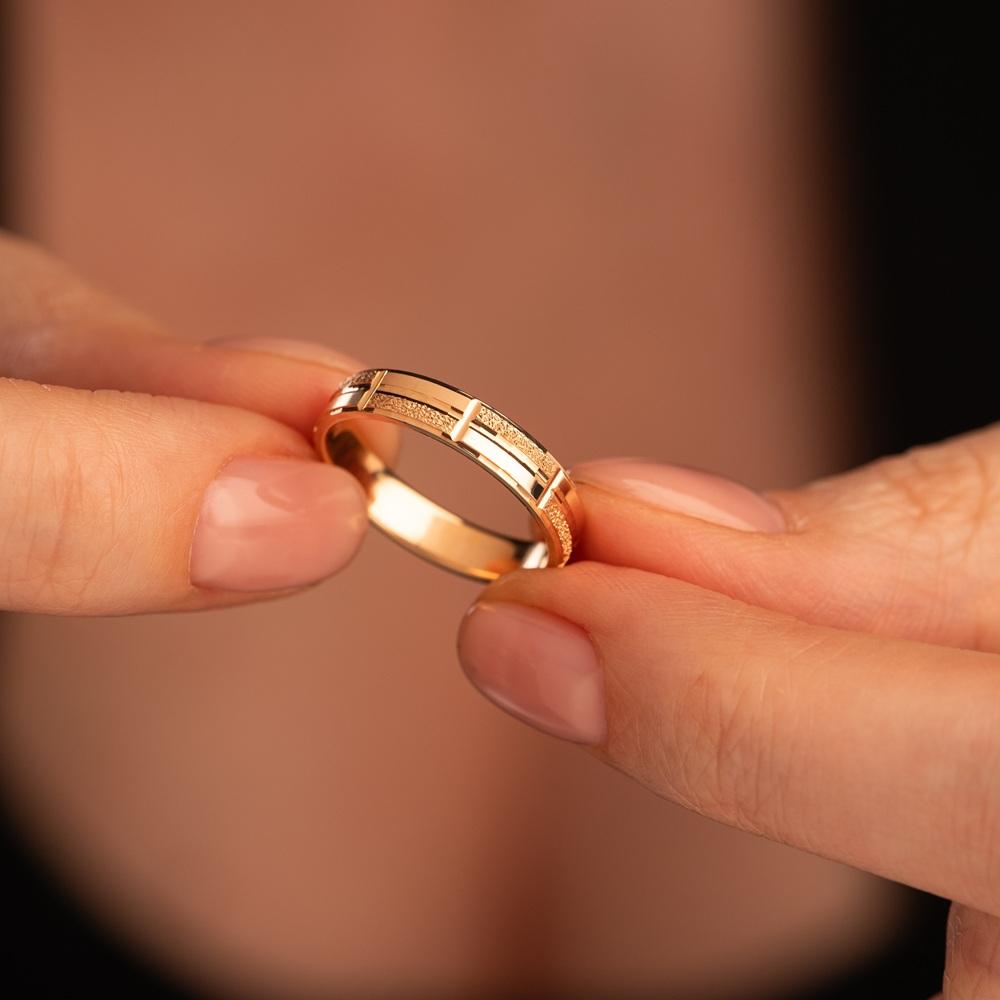 Обручальное кольцо из красного золота 200-000-732