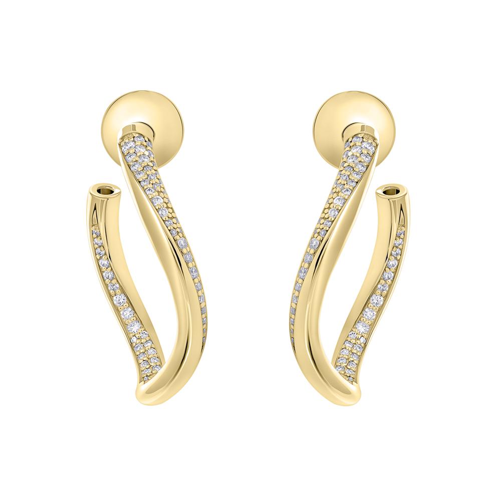 Серьги с бриллиантовой дорожкой 932827Б