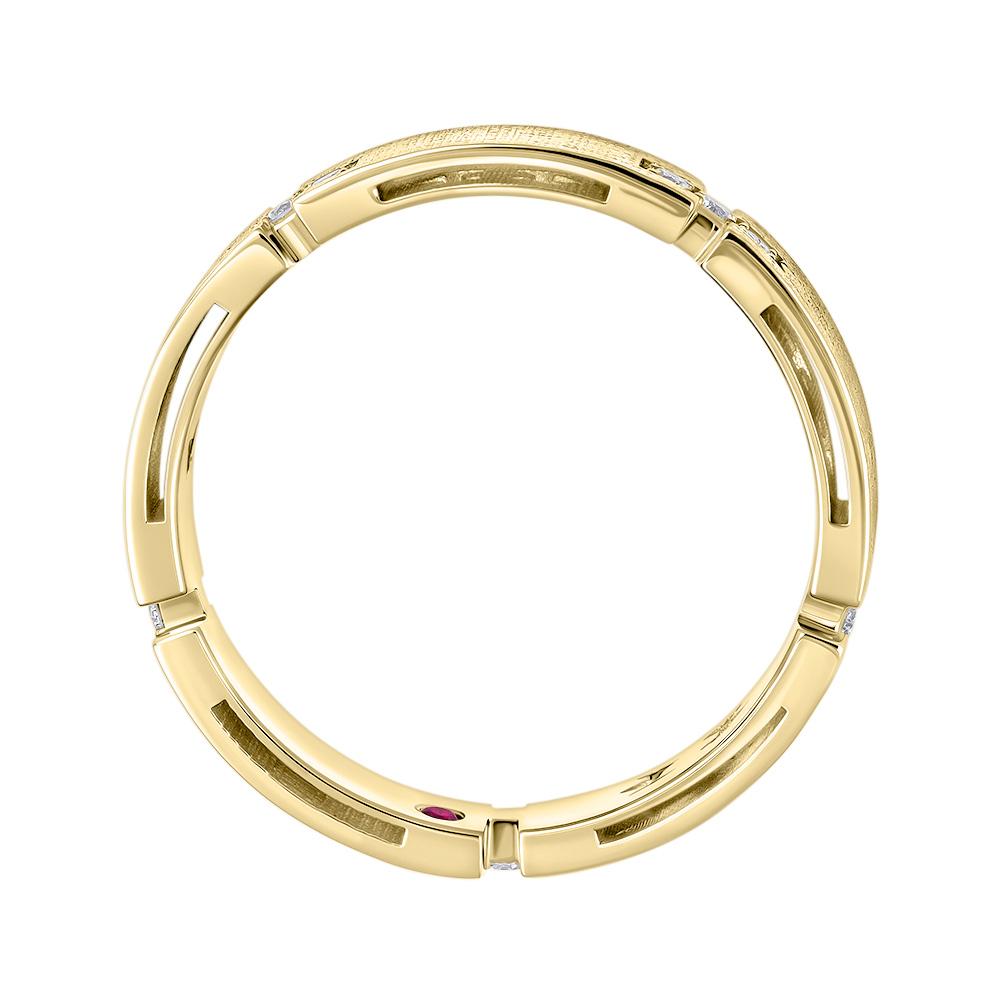 Кольцо из желтого золота с бриллиантами 9311064Б