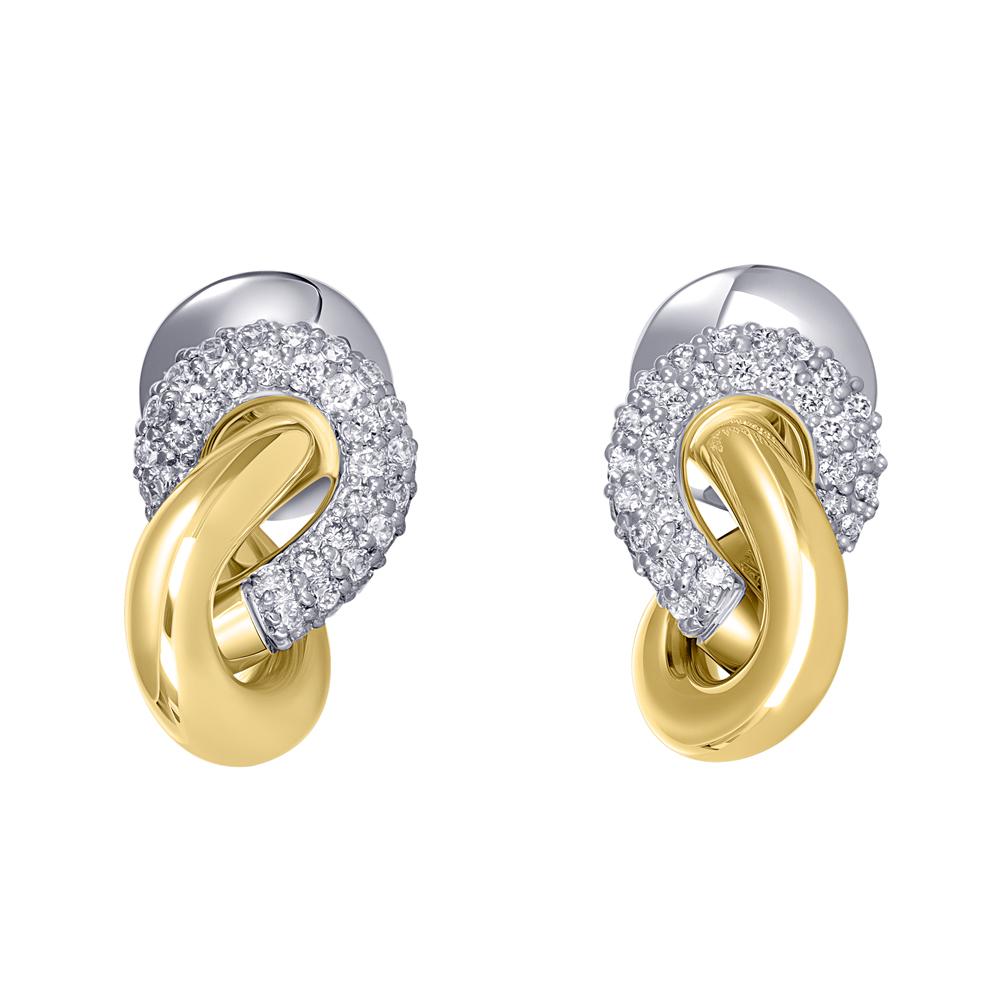 Серьги-пусеты с бриллиантами 932972Б