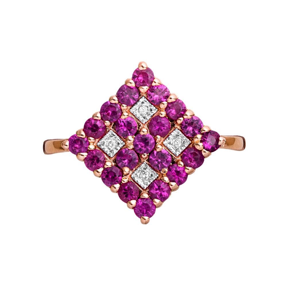 Кольцо из золота с рубином 911227Р