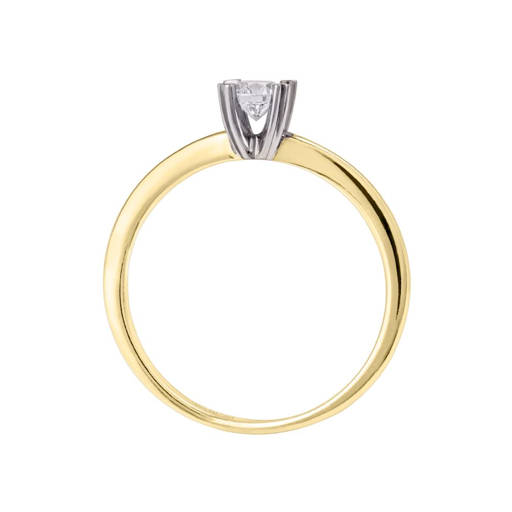 Кольцо из желтого золота с бриллиантом 931122Б