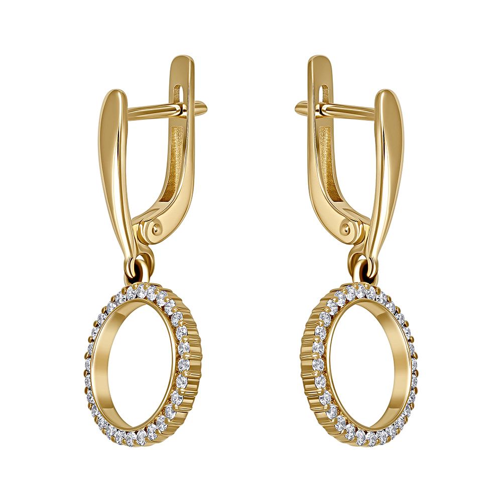 Серьги из золота с бриллиантами 932530Б