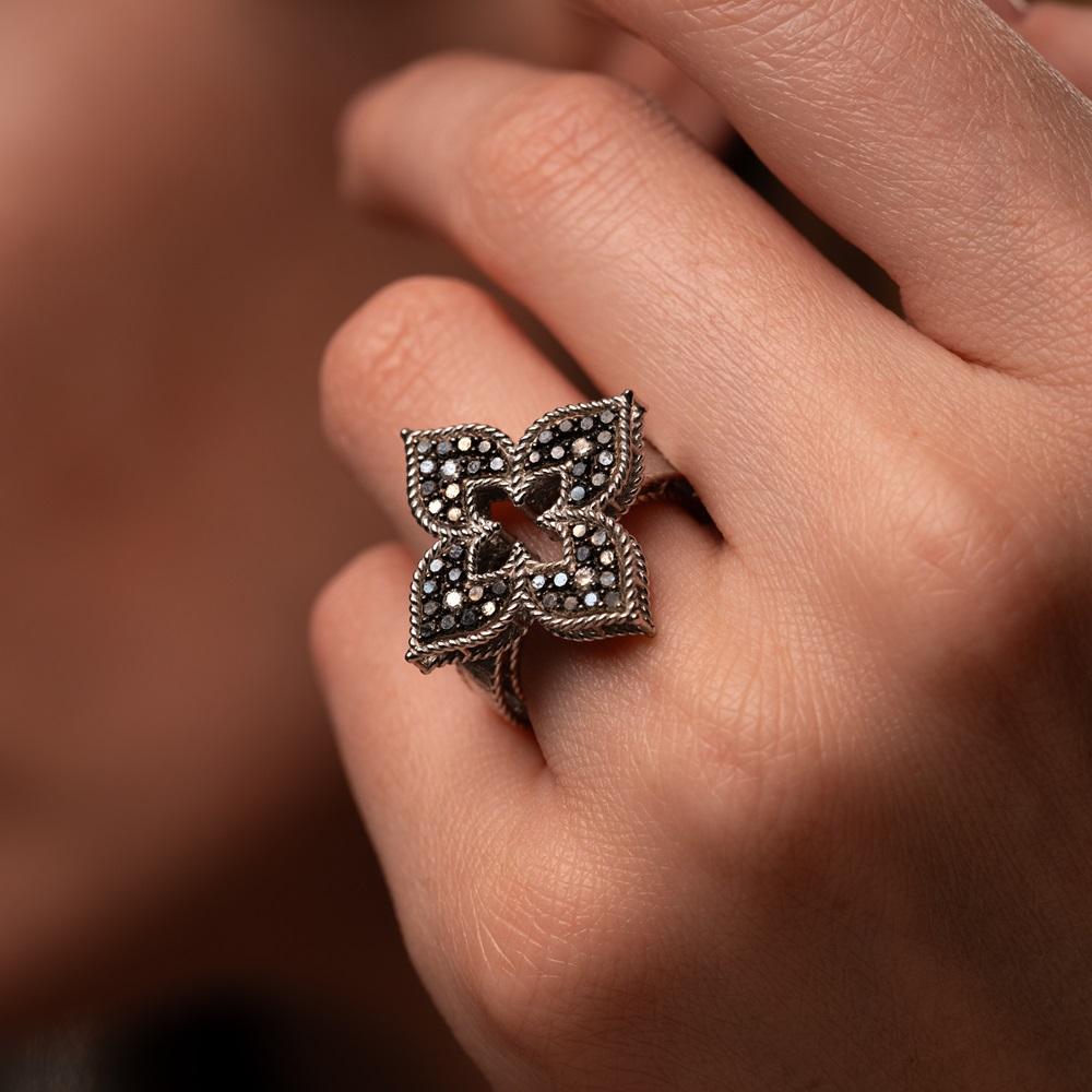 Кольцо из белого золота с бриллиантами 921753-2ЧБ