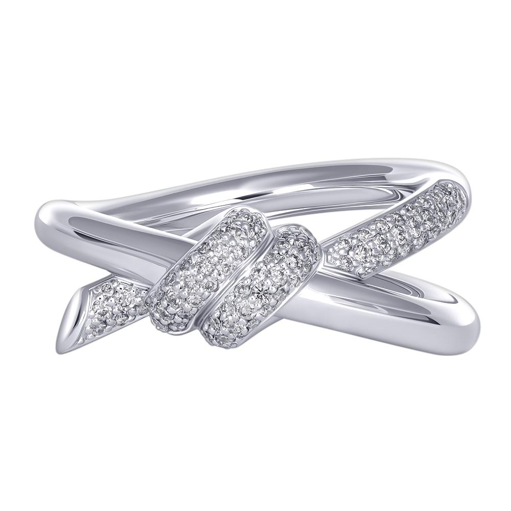 Кольцо из белого золота с бриллиантами 921762Б