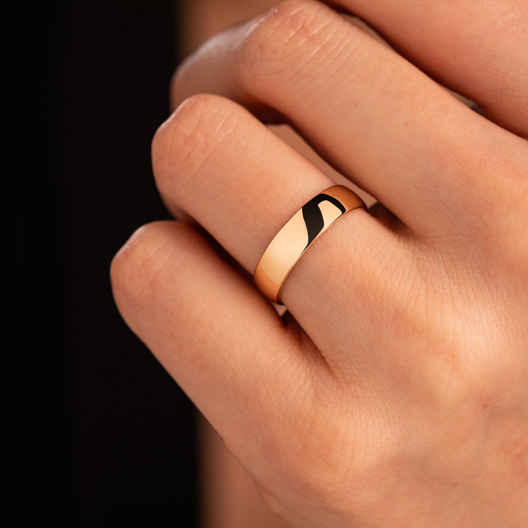 Обручальное кольцо из красного золота 200-000-650