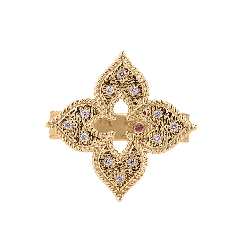 Кольцо из желтого золота с бриллиантами 931753Б