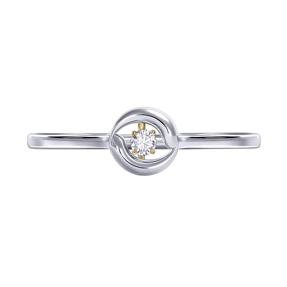 Кольцо помолвочное из белого золота 9211086Б