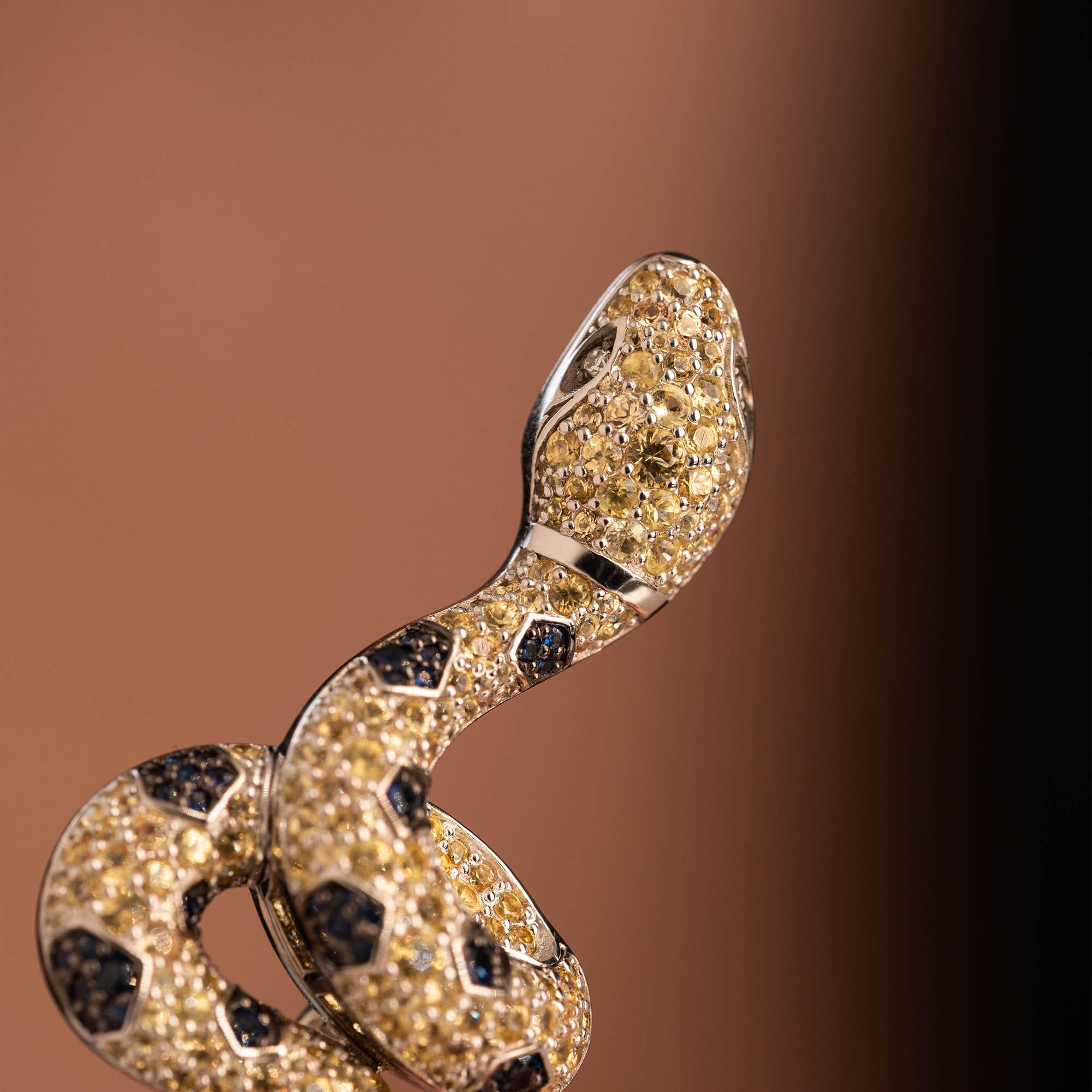 Дизайнерские серьги с сапфирами 9221021С