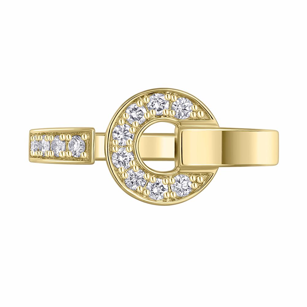 Эксклюзивное кольцо из желтого золота 931708Б