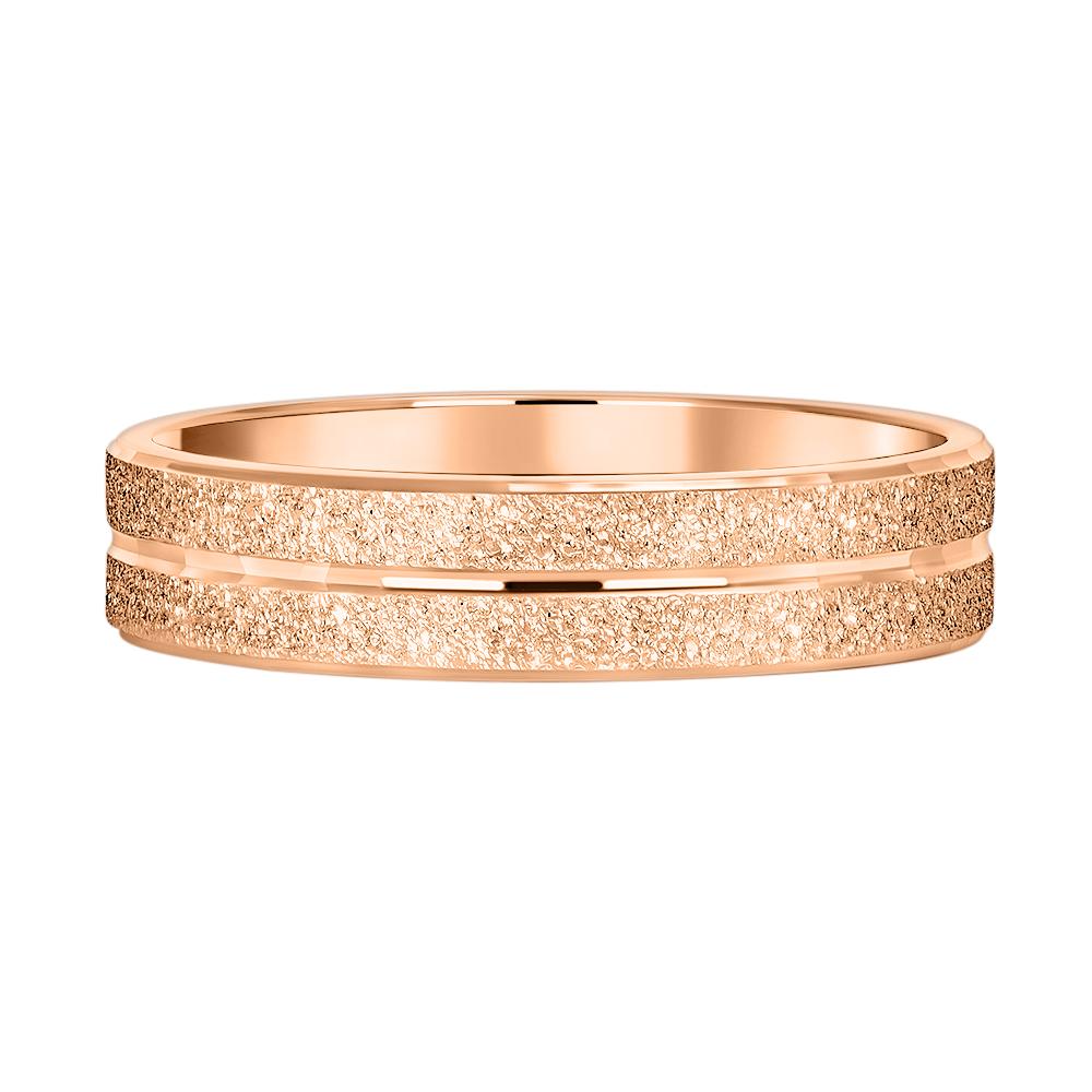 Обручальное кольцо из красного золота облегчённое 900-000-746