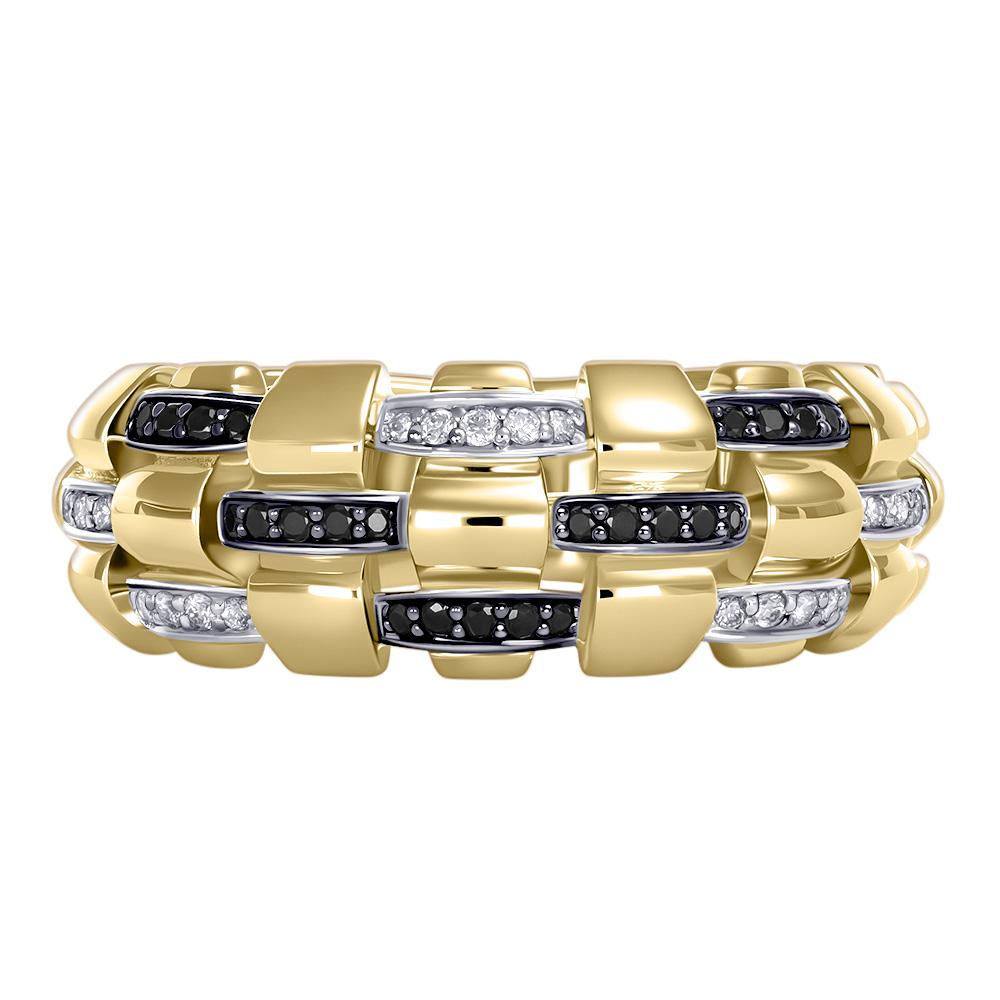 Кольцо из желтого золота с бриллиантами 931844ЧБ