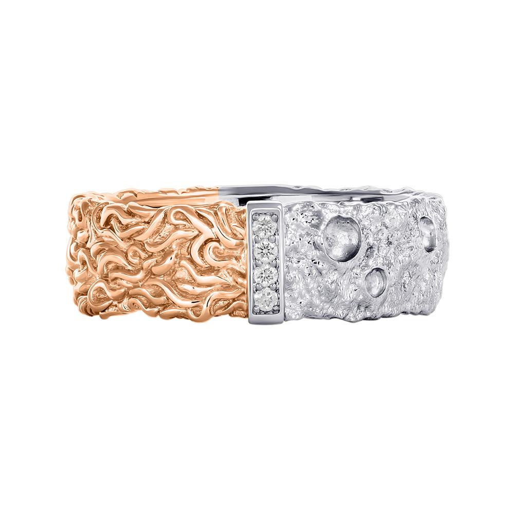 Кольцо из золота с бриллиантами и рубином 9211051Б