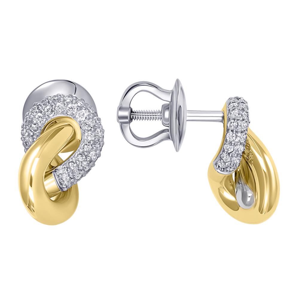 Серьги-пусеты с бриллиантами 932972Б