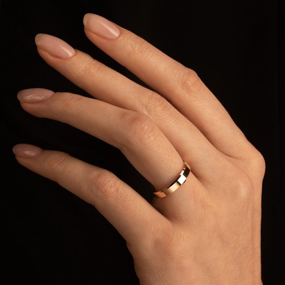 Обручальное кольцо из красного золота 200-000-454