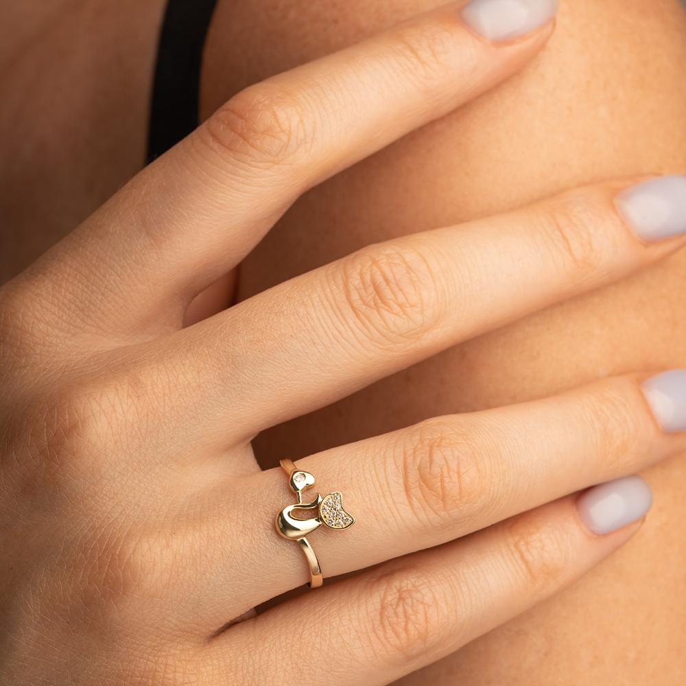 Кольцо из желтого золота 585 пробы с бриллиантами 931795Б