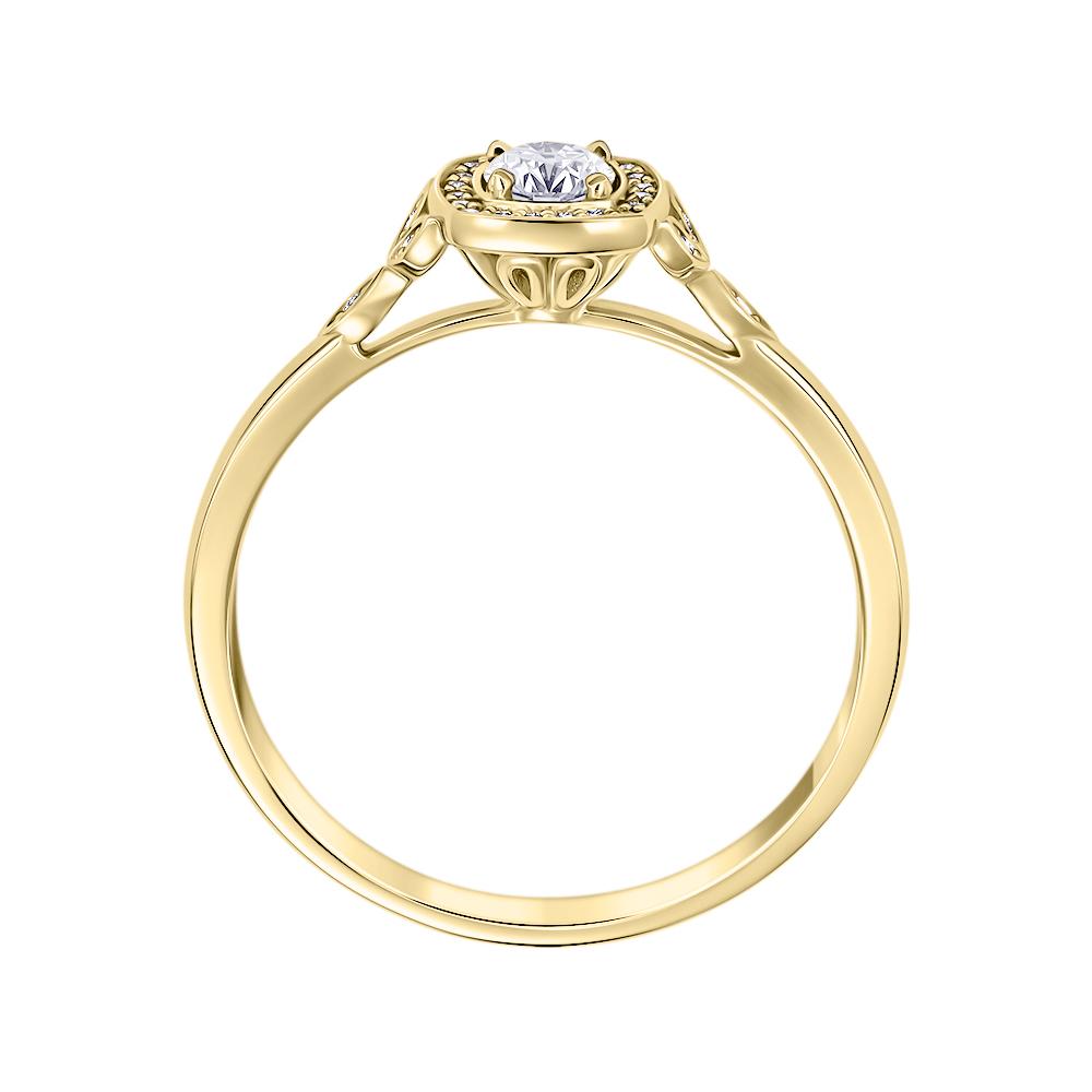 Кольцо из желтого золота с бриллиантами 9311107Б