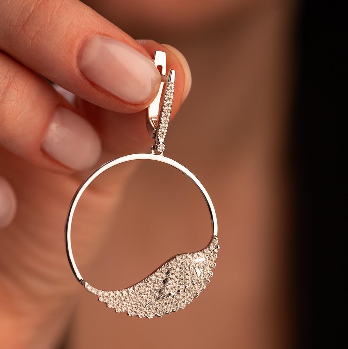 Серьги с бриллиантами 922906Б