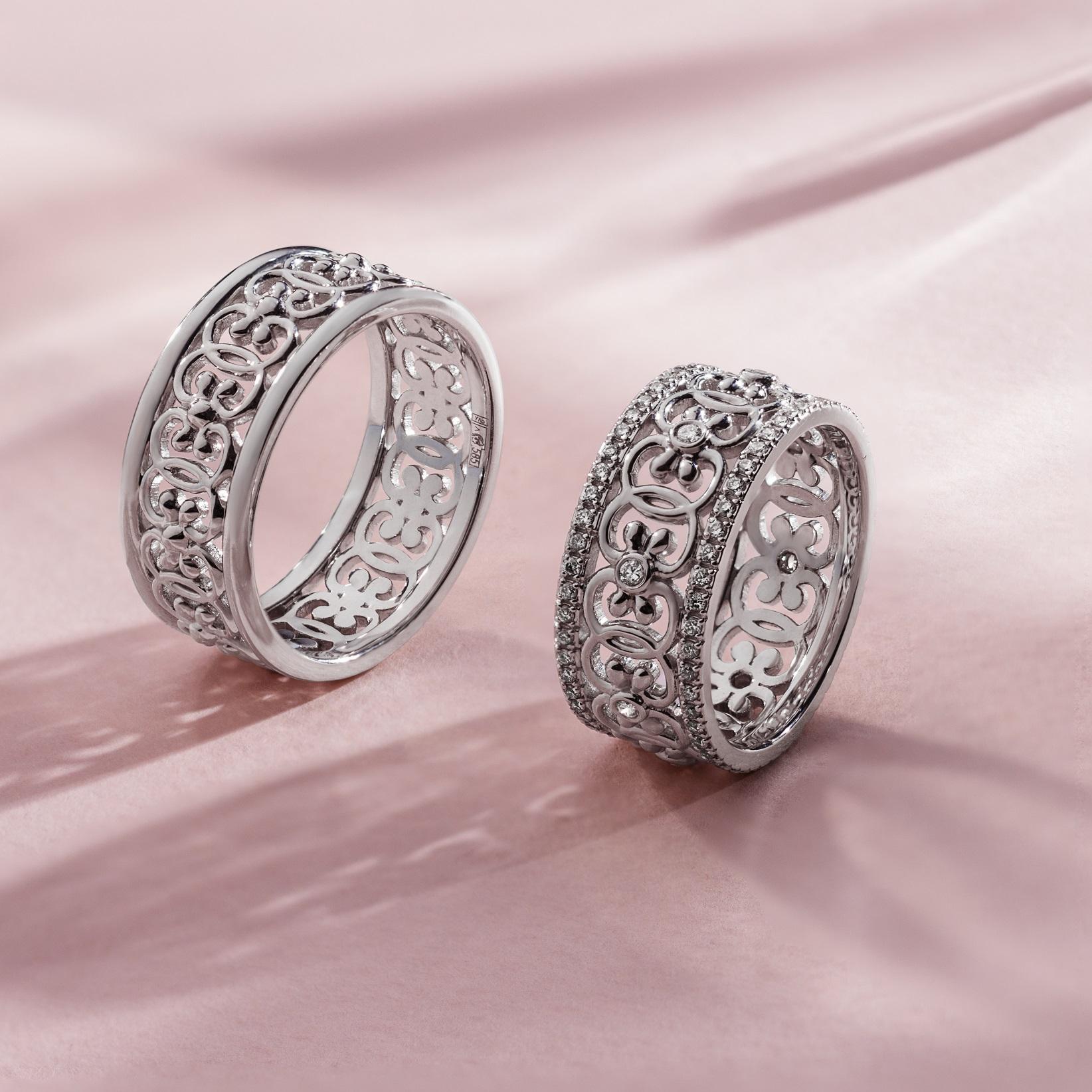 Кольцо из белого золота 921448