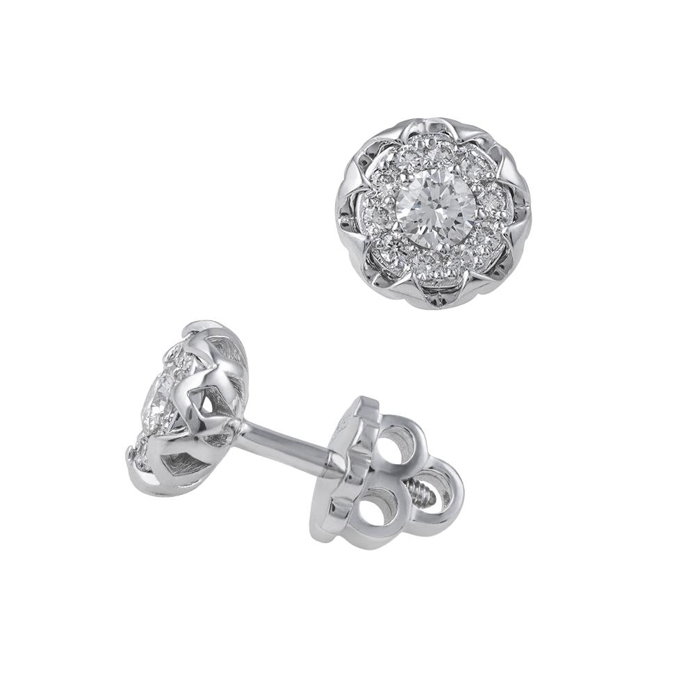 Серьги-пусеты с бриллиантами 922628Б