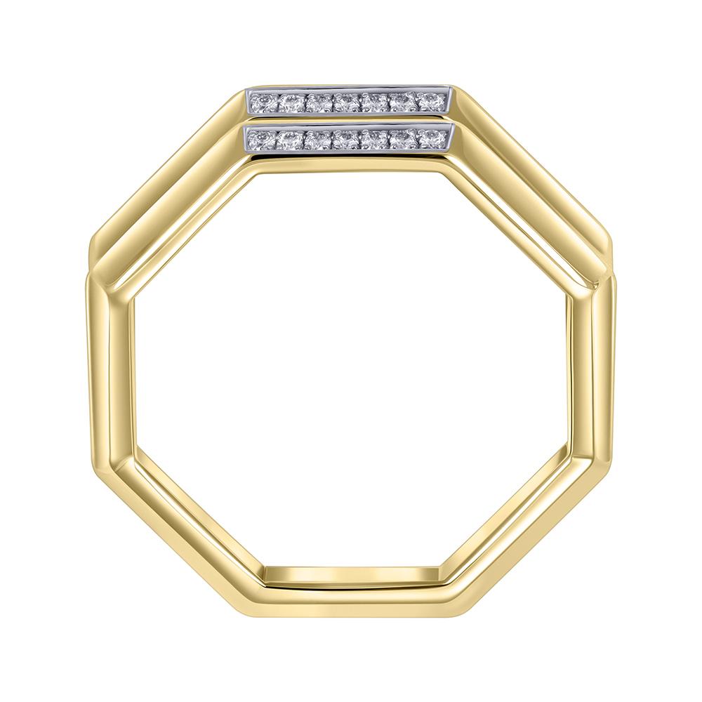 Кольцо из желтого золота с бриллиантами 9311059Б