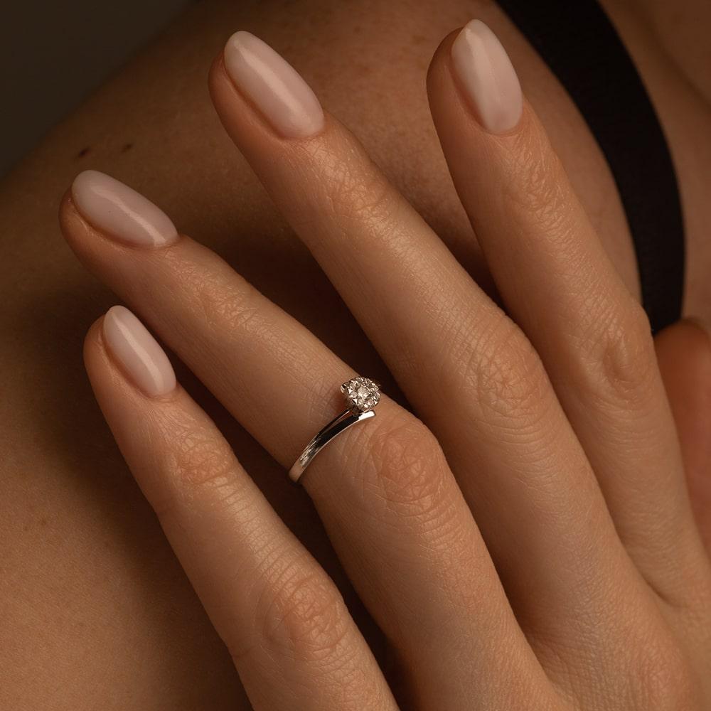 Помолвочное кольцо с бриллиантами 921721Б