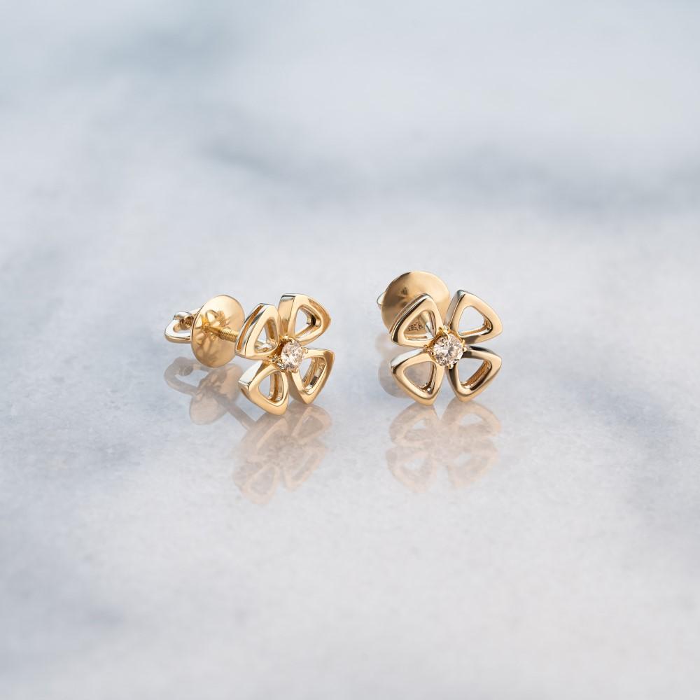 Серьги из желтого золота 932562-3Б